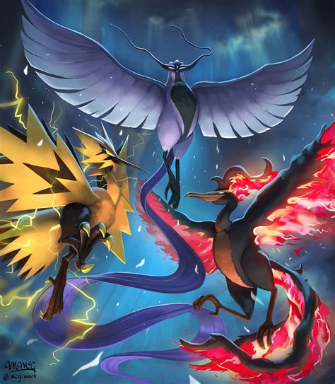 Articuno, Zapdos, and Moltres in 5